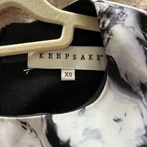 KEEPSAKE the Label Black and White High Low Dress